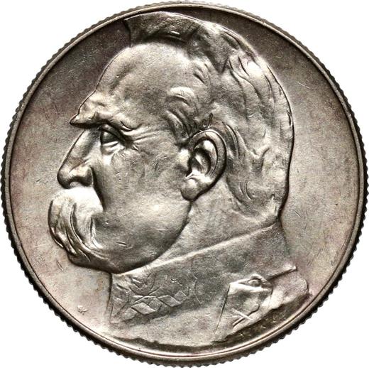 Reverso 5 eslotis 1935 "Józef Piłsudski" - valor de la moneda de plata - Polonia, Segunda República