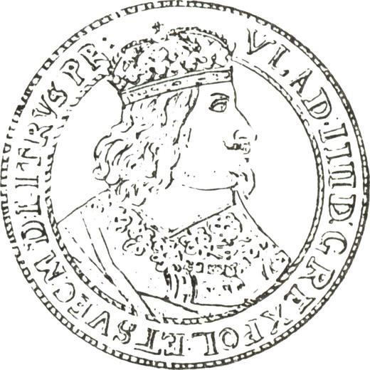 Аверс монеты - Талер 1647 года GR "Торунь" - цена серебряной монеты - Польша, Владислав IV