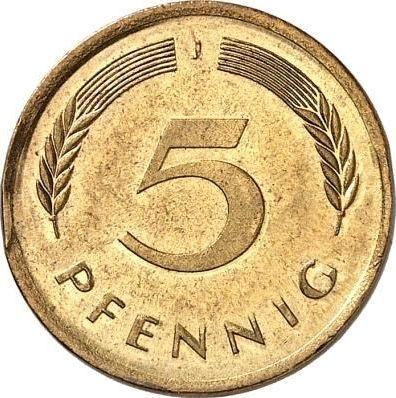 Аверс монеты - 5 пфеннигов 1979 года J - цена  монеты - Германия, ФРГ