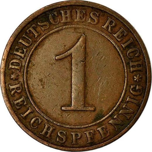 Anverso 1 Reichspfennig 1934 F - valor de la moneda  - Alemania, República de Weimar