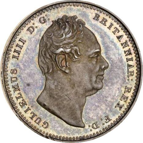 Awers monety - 1 szeląg 1831 WW Rant gładki - cena srebrnej monety - Wielka Brytania, Wilhelm IV