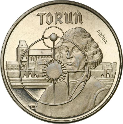 Reverso Pruebas 5000 eslotis 1989 MW ET "Toruń - Nicolás Copérnico" Níquel - valor de la moneda  - Polonia, República Popular