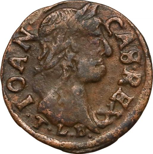 Anverso Szeląg 1664 TLB "Boratynka de corona" - valor de la moneda  - Polonia, Juan II Casimiro