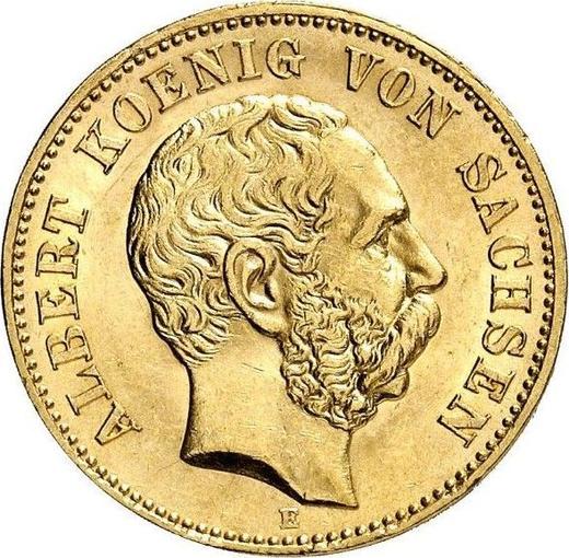 Аверс монеты - 20 марок 1874 года E "Саксония" - цена золотой монеты - Германия, Германская Империя