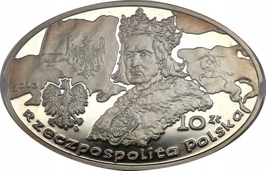 Аверс монеты - 10 злотых 2010 года MW RK "Грюнвальдская битва" - цена серебряной монеты - Польша, III Республика после деноминации
