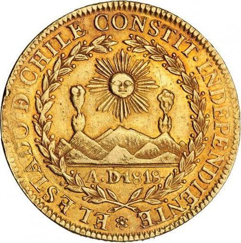 Awers monety - 8 escudo 1827 So I - cena złotej monety - Chile, Republika (Po denominacji)