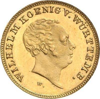 Аверс монеты - 5 гульденов 1836 года W - цена золотой монеты - Вюртемберг, Вильгельм I