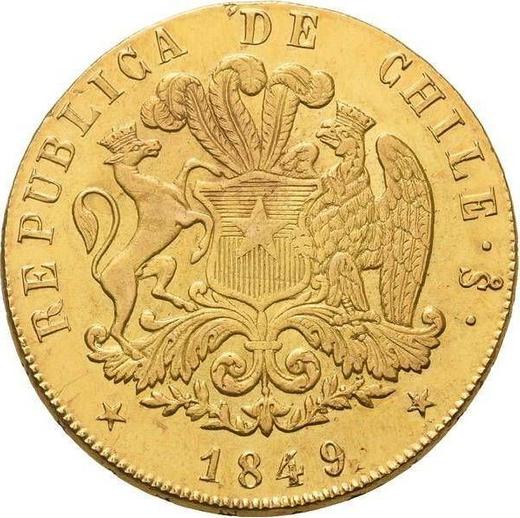 Аверс монеты - 8 эскудо 1849 года So ML - цена золотой монеты - Чили, Республика
