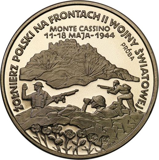 Reverso Pruebas 200000 eslotis 1994 MW BCH "Batalla de Monte Cassino" Níquel - valor de la moneda  - Polonia, República moderna