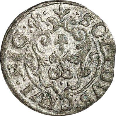 Rewers monety - Szeląg 1585 "Ryga" - cena srebrnej monety - Polska, Stefan Batory