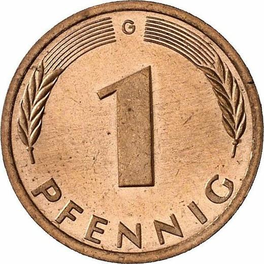 Аверс монеты - 1 пфенниг 1984 года G - цена  монеты - Германия, ФРГ