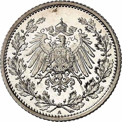 Reverso Medio marco 1906 A "Tipo 1905-1919" - valor de la moneda de plata - Alemania, Imperio alemán