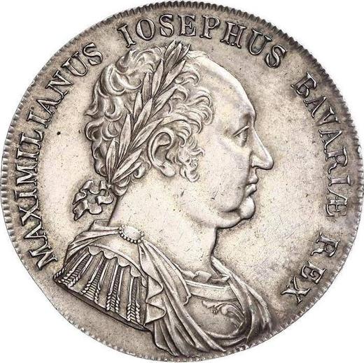 Anverso Tálero MDCCCXVIII (1818) "Constitución" - valor de la moneda de plata - Baviera, Maximilian I