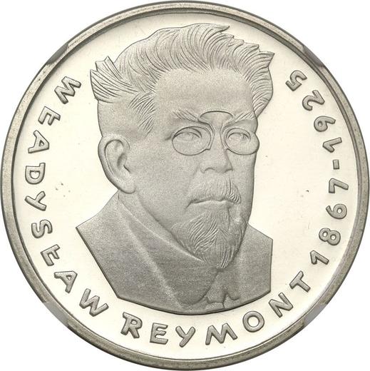 Reverso 100 eslotis 1977 MW "Władysław Reymont" Plata - valor de la moneda de plata - Polonia, República Popular