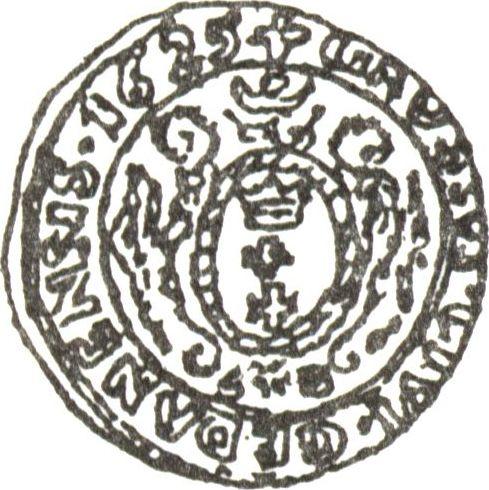 Реверс монеты - 1 грош 1625 года "Гданьск" - цена серебряной монеты - Польша, Сигизмунд III Ваза