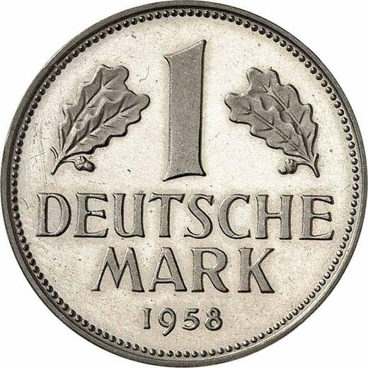 Obverse 1 Mark 1958 D -  Coin Value - Germany, FRG