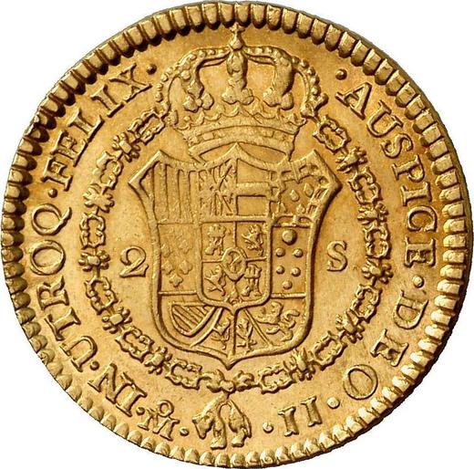Rewers monety - 2 escudo 1816 Mo JJ - cena złotej monety - Meksyk, Ferdynand VII