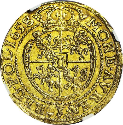Rewers monety - Dwudukat 1658 TLB "Typ 1652-1661" - cena złotej monety - Polska, Jan II Kazimierz
