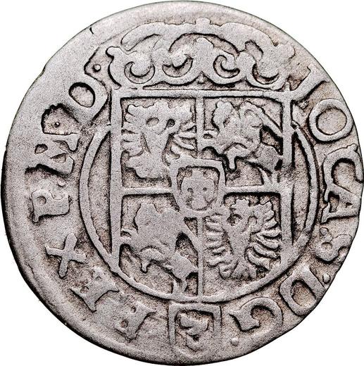Rewers monety - Półtorak 1662 "Napis "60"" Data w otoku - cena srebrnej monety - Polska, Jan II Kazimierz