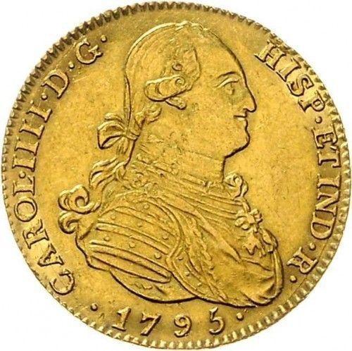 Аверс монеты - 4 эскудо 1795 года Mo FM - цена золотой монеты - Мексика, Карл IV
