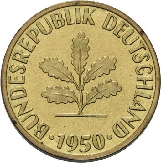 Reverso 5 Pfennige 1950 G - valor de la moneda  - Alemania, RFA