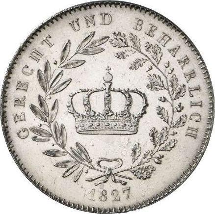 Реверс монеты - Талер 1827 года - цена серебряной монеты - Бавария, Людвиг I