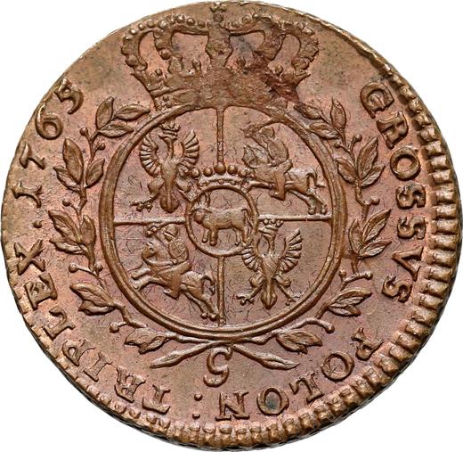 Реверс монеты - Трояк (3 гроша) 1765 года g "Портрет в доспехах" - цена  монеты - Польша, Станислав II Август