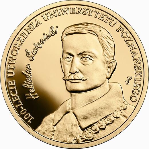 Reverso 200 eslotis 2019 "Centenario de la Universidad de Poznan" - valor de la moneda de oro - Polonia, República moderna