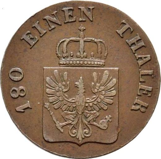 Аверс монеты - 2 пфеннига 1844 года A - цена  монеты - Пруссия, Фридрих Вильгельм IV