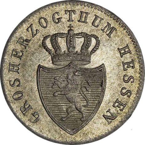 Anverso 1 Kreuzer 1838 "Tipo 1837-1842" - valor de la moneda de plata - Hesse-Darmstadt, Luis II