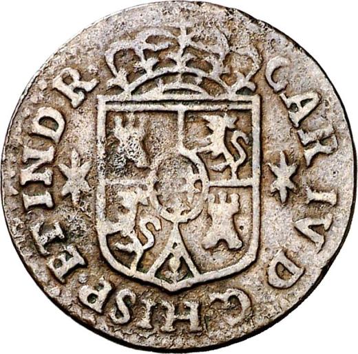 Аверс монеты - 1 октаво 1805 года M - цена  монеты - Филиппины, Карл IV