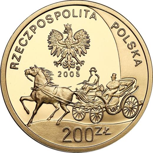 Аверс монеты - 200 злотых 2005 года MW ET "100 лет со дня рождения Константы Ильдефонса Галчиньского" - цена золотой монеты - Польша, III Республика после деноминации