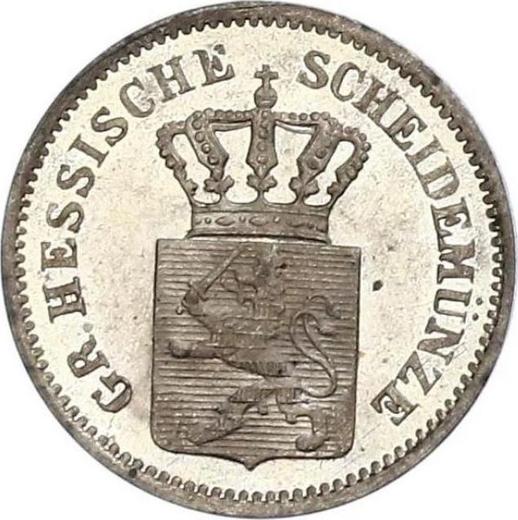 Awers monety - 1 krajcar 1872 - cena srebrnej monety - Hesja-Darmstadt, Ludwik III