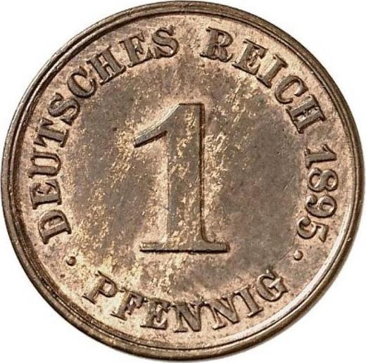 Аверс монеты - 1 пфенниг 1895 года J "Тип 1890-1916" - цена  монеты - Германия, Германская Империя