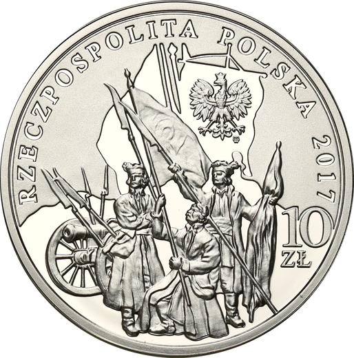 Anverso 10 eslotis 2017 MW "Bicentenario de la muerte de Tadeusz Kościuszko" - valor de la moneda de plata - Polonia, República moderna
