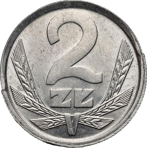 Rewers monety - PRÓBA 2 złote 1983 MW Aluminium - cena  monety - Polska, PRL