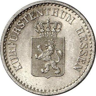Аверс монеты - 1 серебряный грош 1860 года - цена серебряной монеты - Гессен-Кассель, Фридрих Вильгельм I