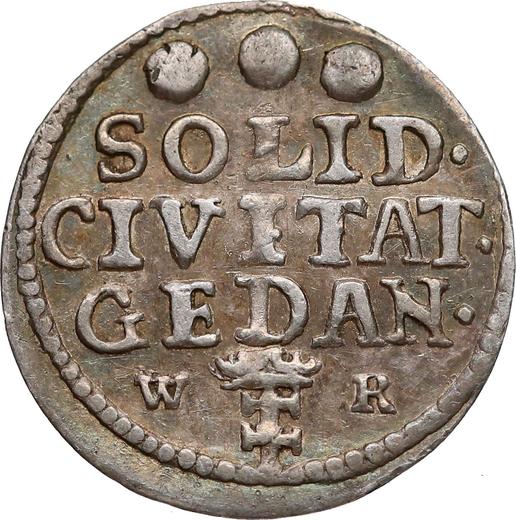 Rewers monety - Szeląg 1753 WR "Gdański" Czyste srebro - cena srebrnej monety - Polska, August III