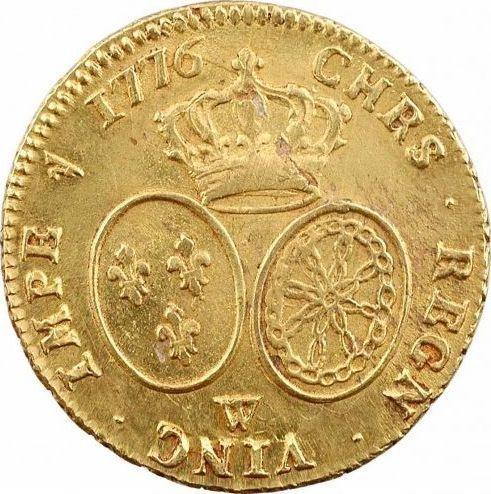 Реверс монеты - Двойной луидор 1776 года W Лилль - цена золотой монеты - Франция, Людовик XVI
