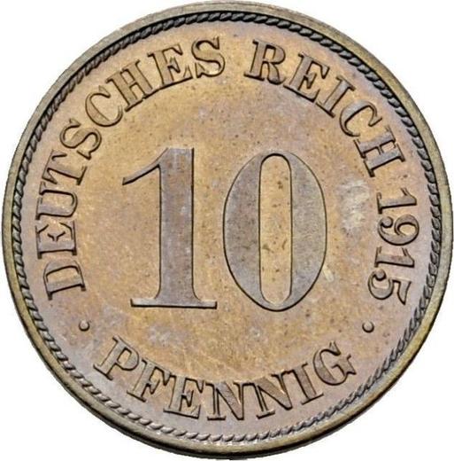 Anverso 10 Pfennige 1915 J "Tipo 1890-1916" - valor de la moneda  - Alemania, Imperio alemán