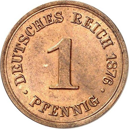 Аверс монеты - 1 пфенниг 1876 года B "Тип 1873-1889" - цена  монеты - Германия, Германская Империя