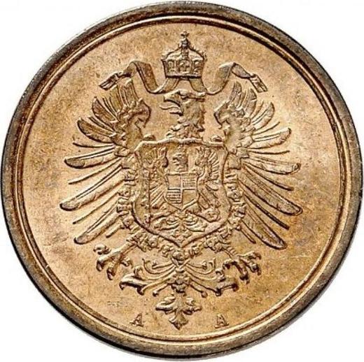 Reverso 1 Pfennig 1886 A "Tipo 1873-1889" - valor de la moneda  - Alemania, Imperio alemán