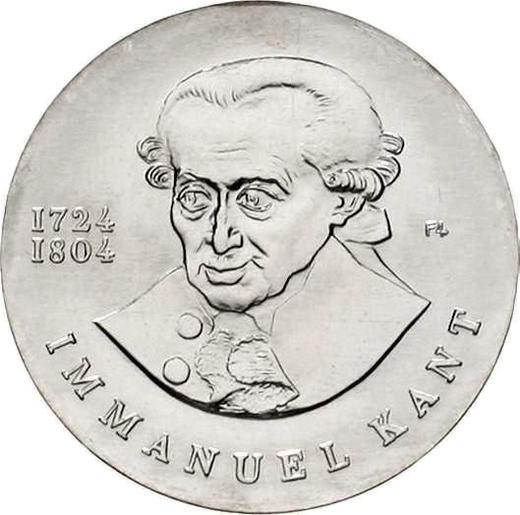 Аверс монеты - 20 марок 1974 года "Иммануил Кант" - цена серебряной монеты - Германия, ГДР