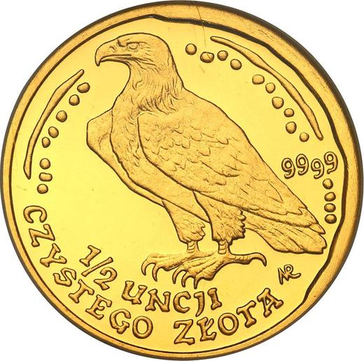 Reverso 200 eslotis 1997 MW NR "Pigargo europeo" - valor de la moneda de oro - Polonia, República moderna