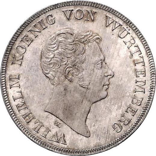 Anverso Tálero 1833 W "Libertad de comercio" - valor de la moneda de plata - Wurtemberg, Guillermo I de Wurtemberg 