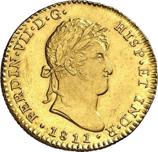 Аверс монеты - 2 эскудо 1811 года c CI "Тип 1811-1833" - цена золотой монеты - Испания, Фердинанд VII
