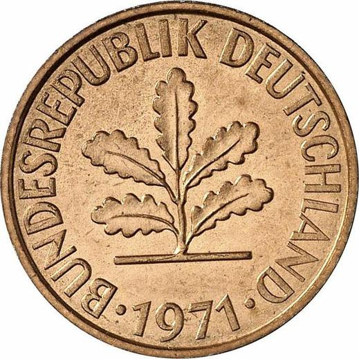 Reverse 2 Pfennig 1971 J -  Coin Value - Germany, FRG