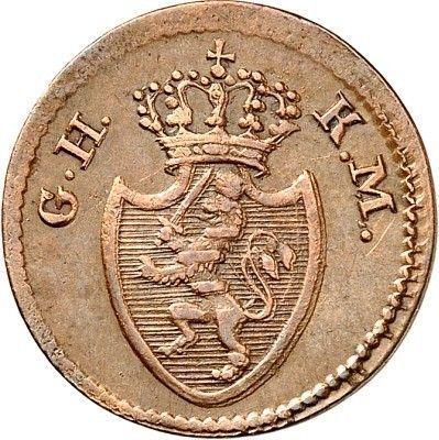 Anverso Heller 1824 - valor de la moneda  - Hesse-Darmstadt, Luis I
