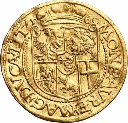 Rewers monety - Dukat 1560 "Litwa" - cena złotej monety - Polska, Zygmunt II August