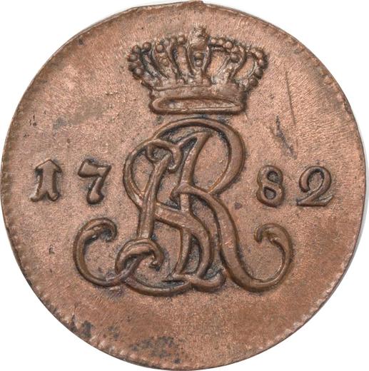 Anverso Medio grosz 1782 EB - valor de la moneda  - Polonia, Estanislao II Poniatowski